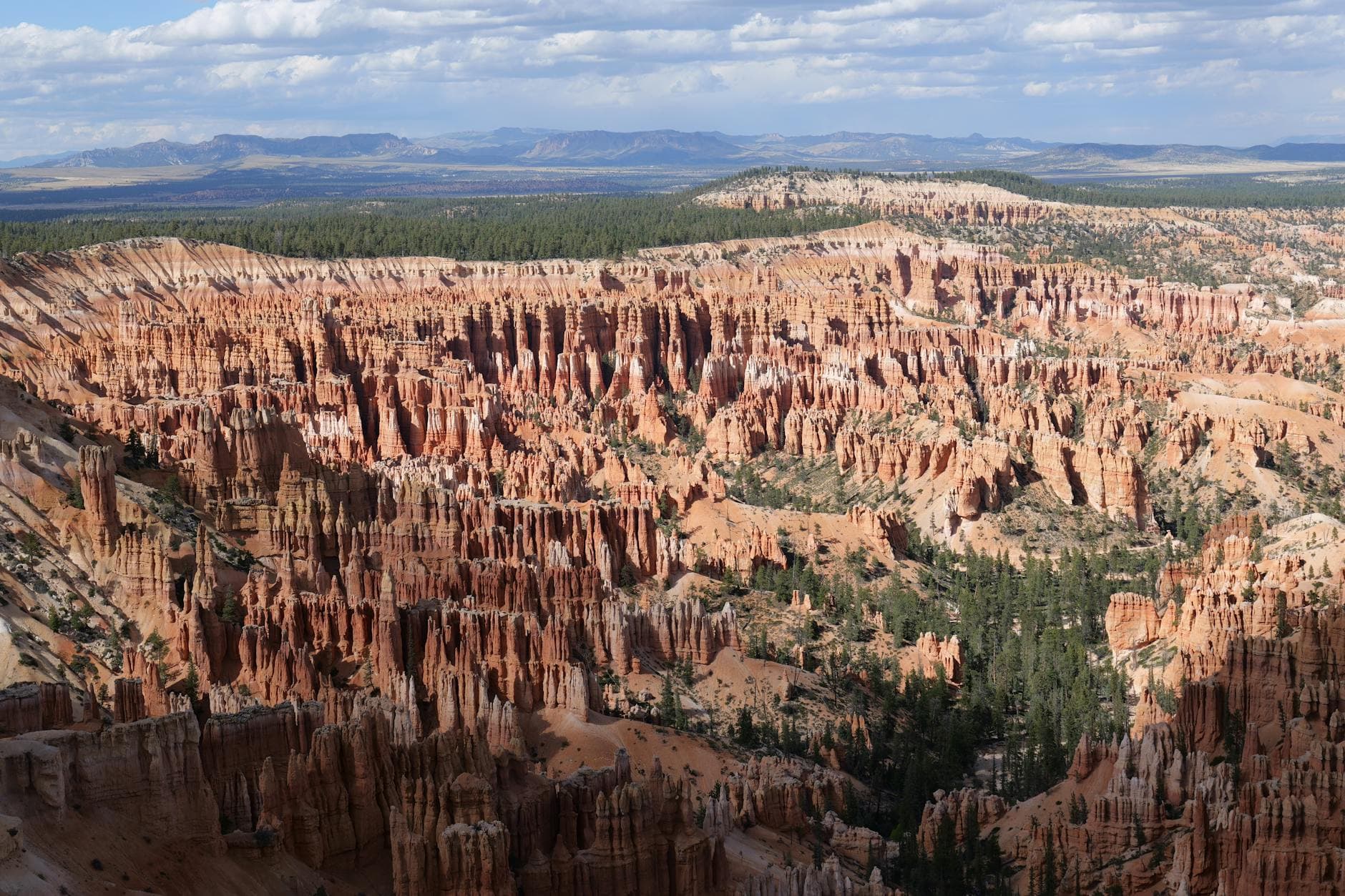 Breathtaking view of Bryce Canyon's hoodoo formations under a clear sky in Utah.