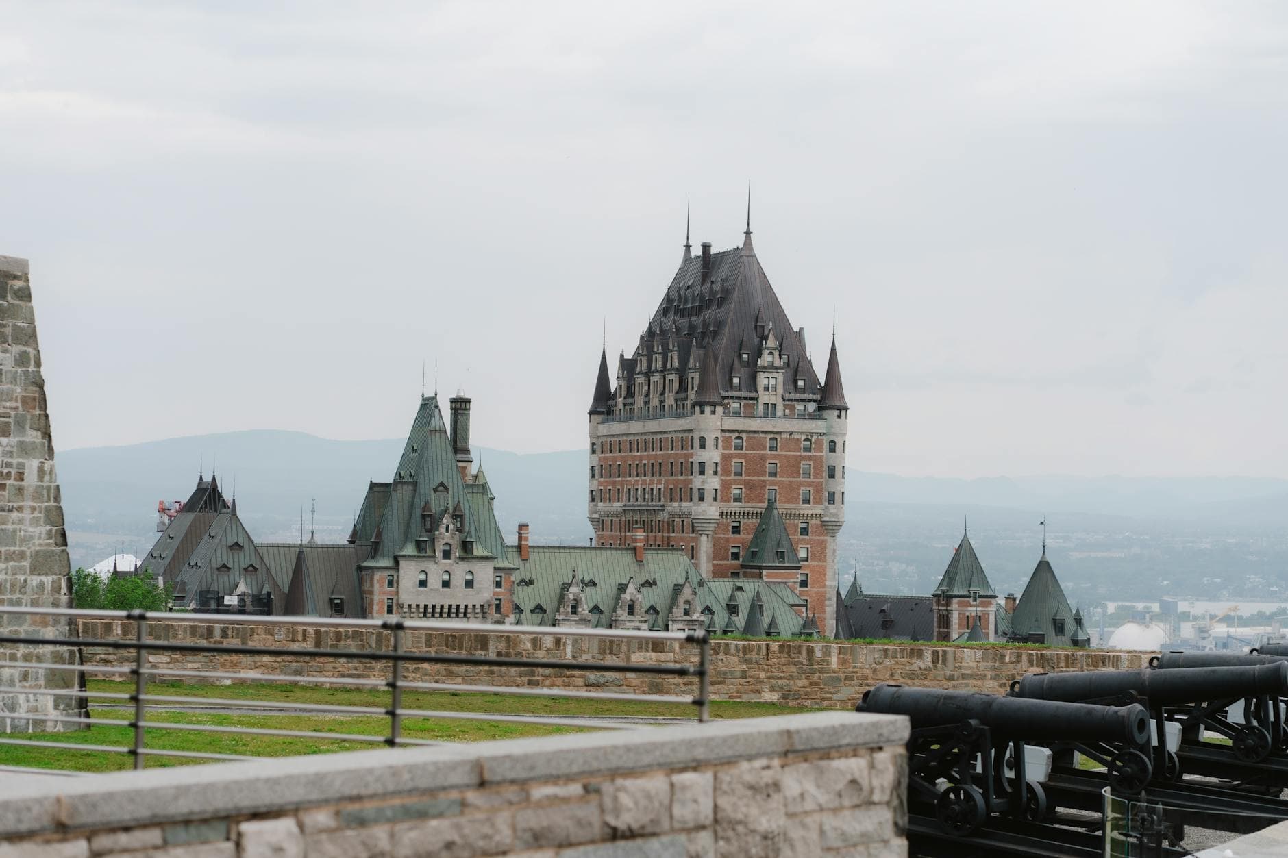 View of the iconic Château Frontenac in Old Québec City, Canada.