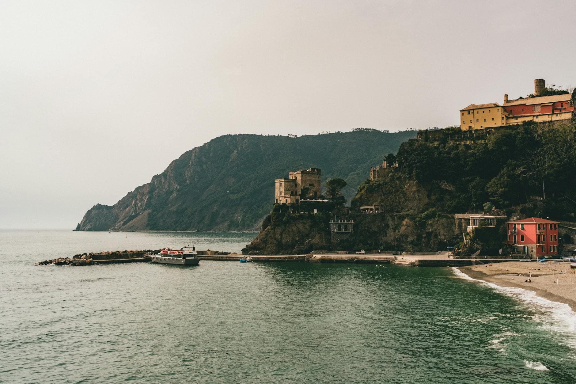 Beautiful coastal landscape of Monterosso al Mare in Liguria, Italy.