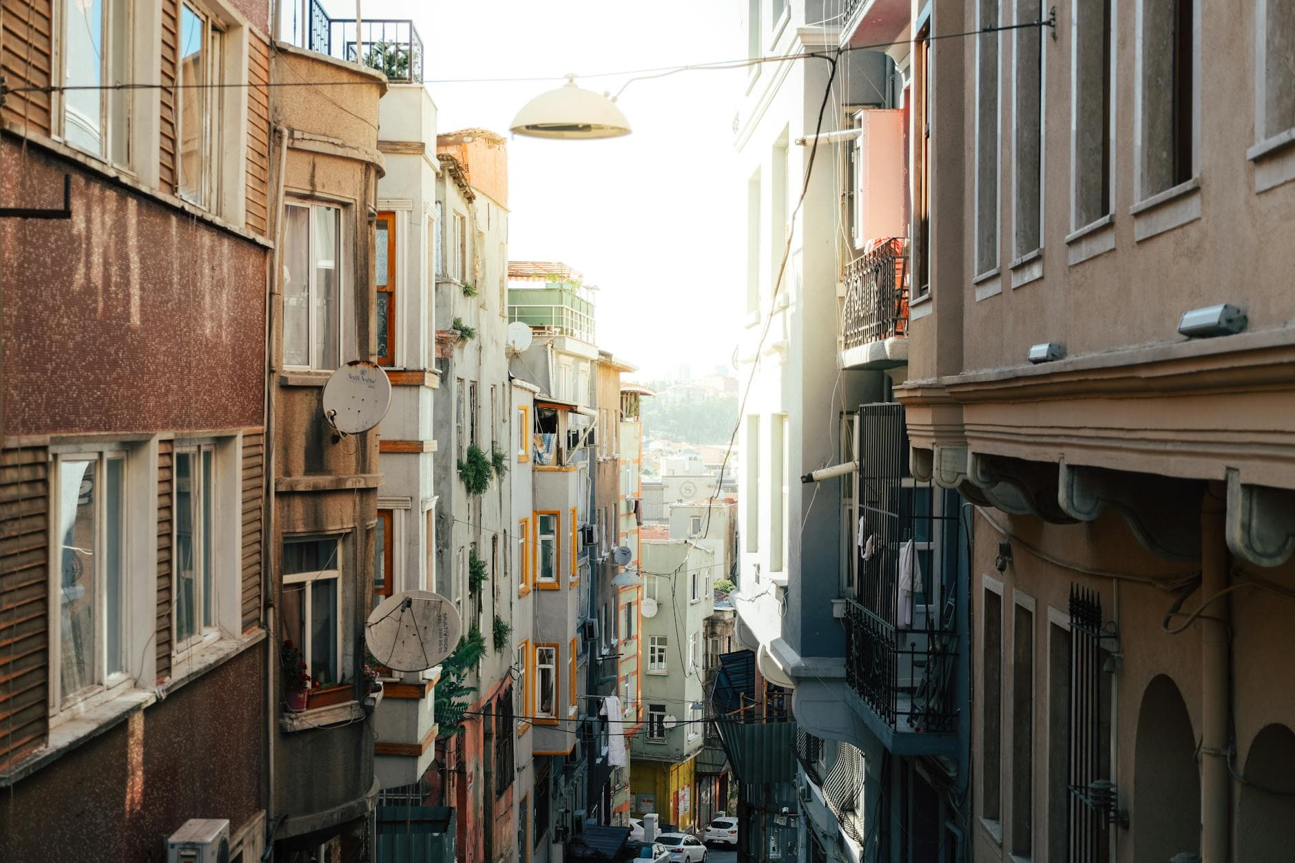 Explore an enchanting street view in the heart of Istanbul, showcasing vibrant urban architecture.