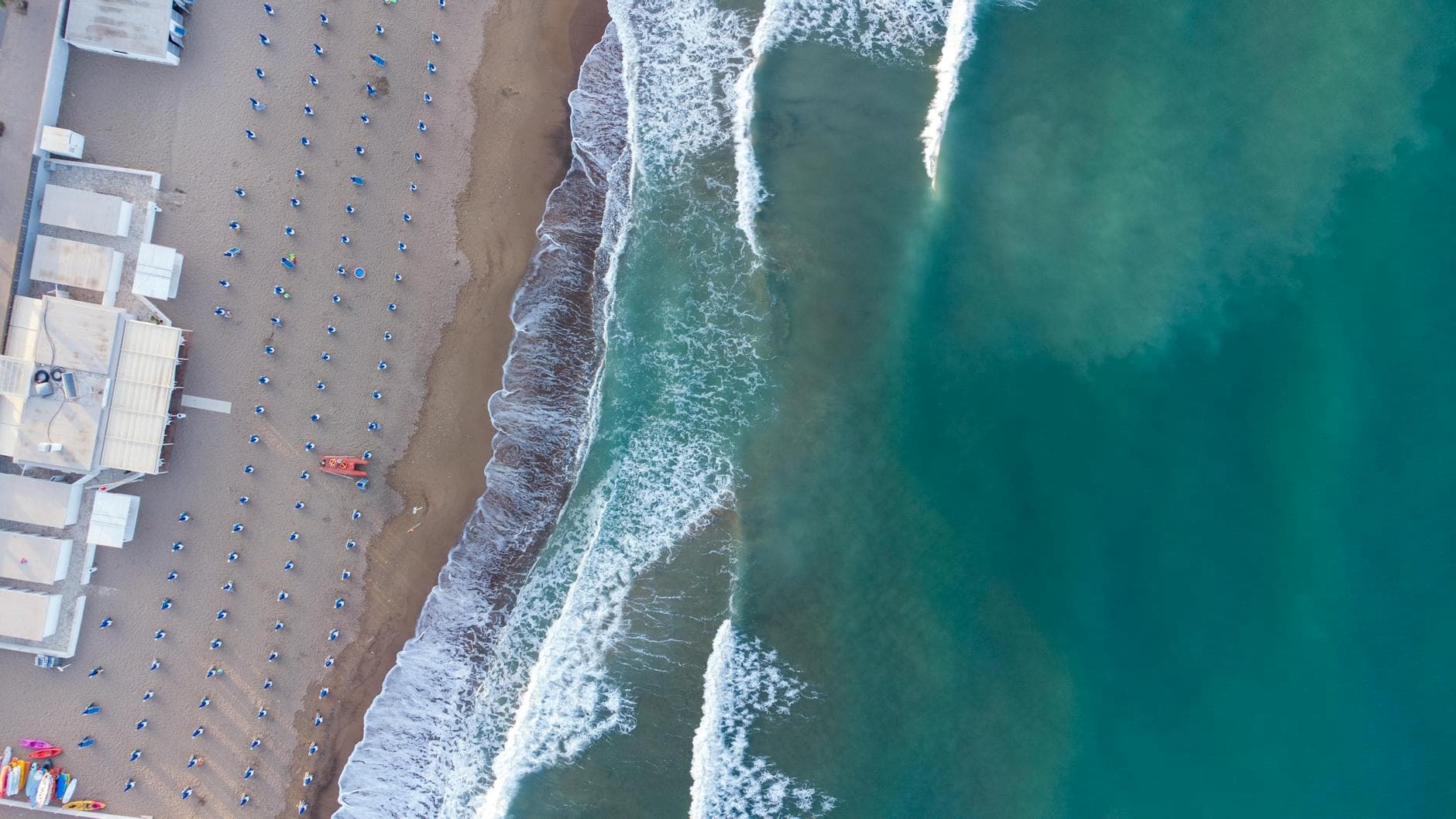 Explore the aerial perspective of Santa Severa's picturesque coast in Lazio, Italy.