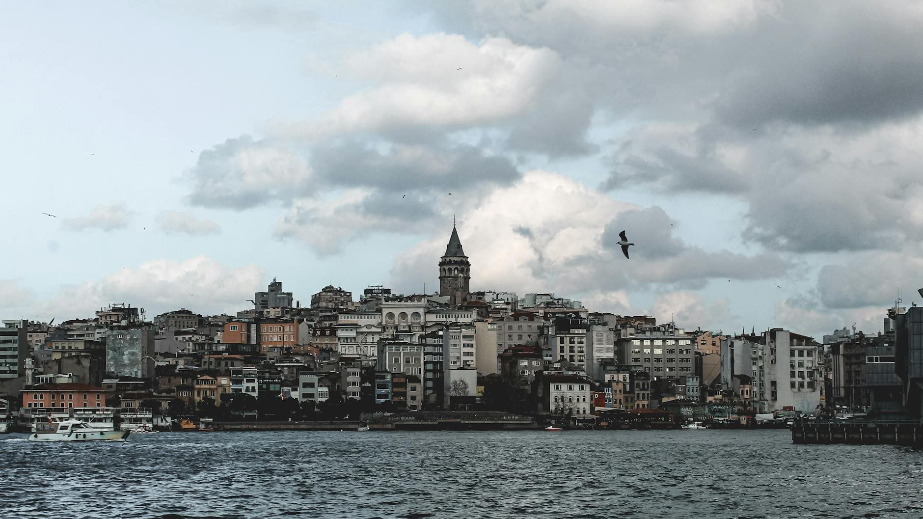 Stunning cityscape of Istanbul featuring Galata Tower and urban skyline along the waterfront.